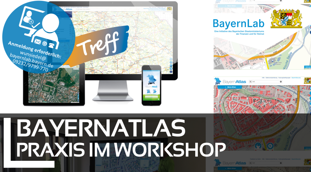 Termingrafik für BayernAtlas Workshop  im BayernLab Wunsiedel