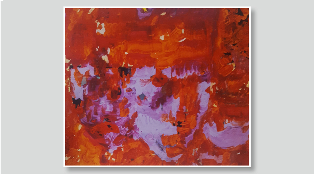 Ein Mix von Farben in rot, lila und schwarz